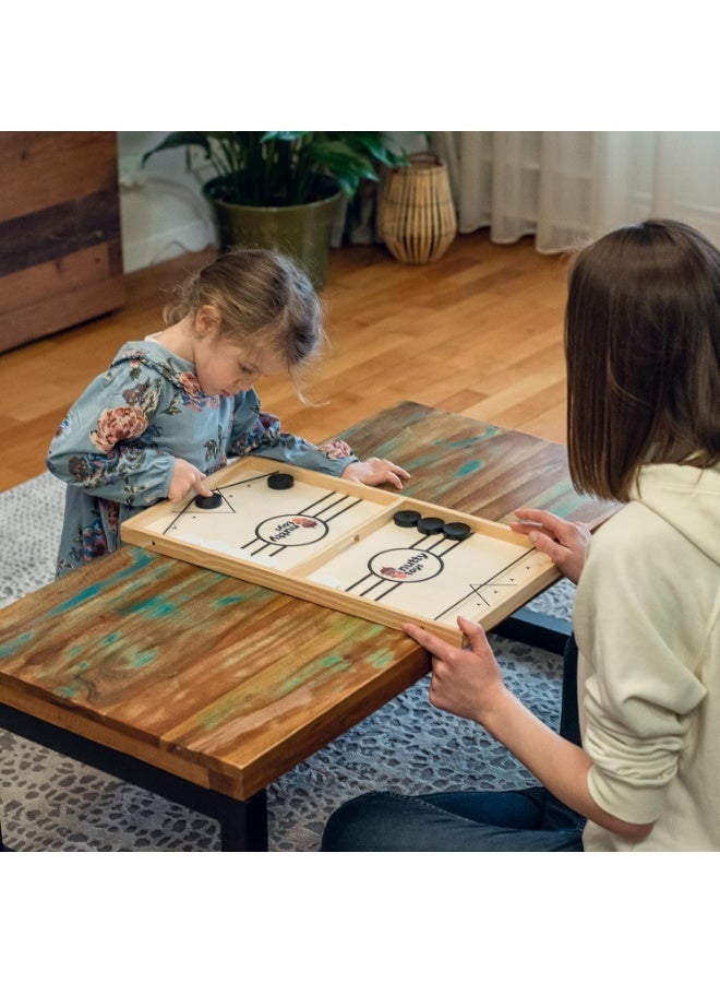 Rwnq Wooden Russian Table Game 30×60 cm, Fast Disc Challenge Game for Skill and Fun, Interactive Family Game to Improve Focus and Reaction, Suitable for Kids and Adults for Competitions and Group Entertainment at Home or on Trips – Brain Games – Interactive Game - Image 5
